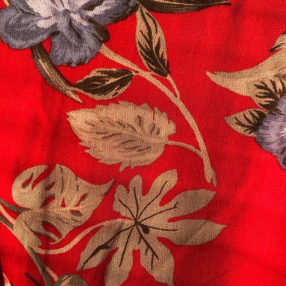 WAYF red floral wrap dress - Picture 4 of 6